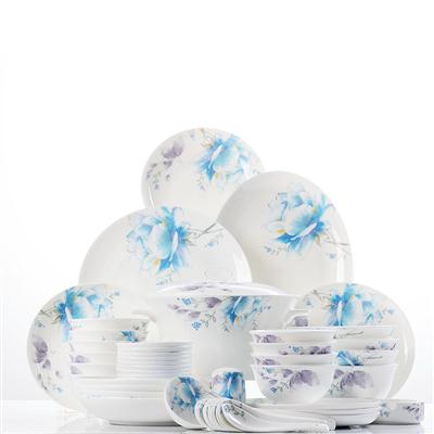 操美女逼网址48头聆听花开骨瓷礼品餐具套装